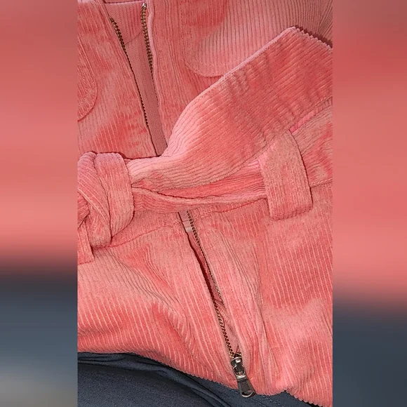 Los Angeles Atelier & Other Stories Coral Corduroy Jumpsuit Size 8 - Picture 11 of 15